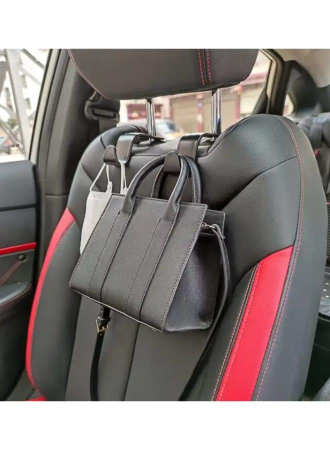 EasyLife 4 Pieces Car Seat Headrest Hooks Universal Car Back Seat Organizer Hanger Storage Hook Black for Handbag, Purse, Grocery Bags  - Image 5