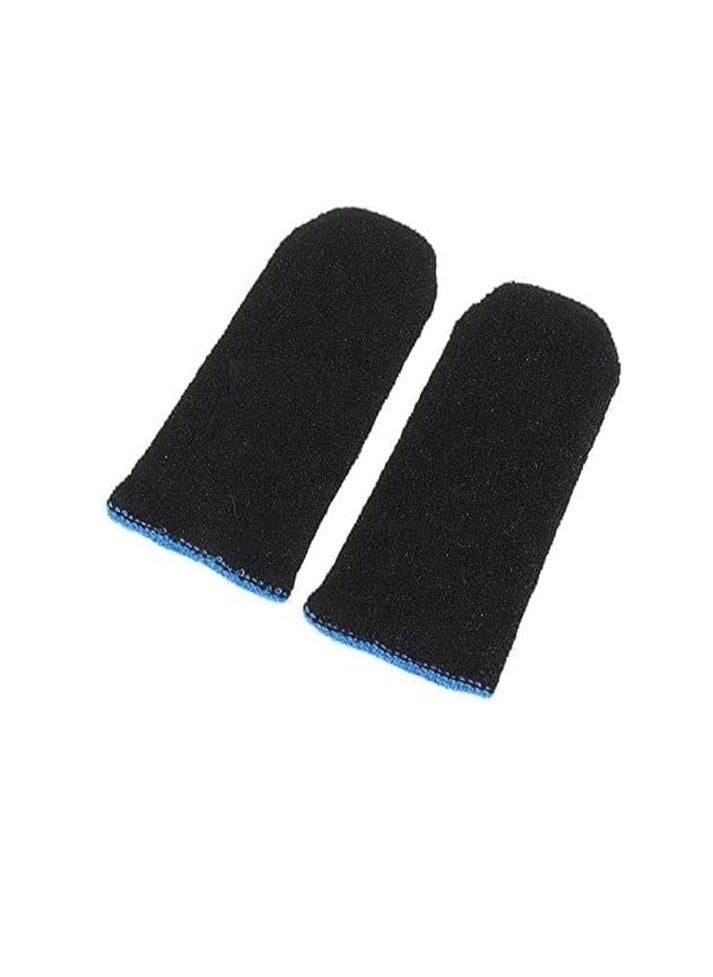 Generic Mobile game controller finger sleeve anti-sweat breathable full touch screen sensitive shoot aim joysticks finger set for pubg/knives out/rules of survival-black| print may vary (2)  - Image 2