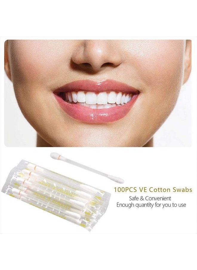 fenshine 100Pcs Lips Oil Cotton Swabs Disposable Oil Q-tip Applicators for Protect Lip Gum Anti-Dry Moisture Use Before Teeth Whitening  - Image 3