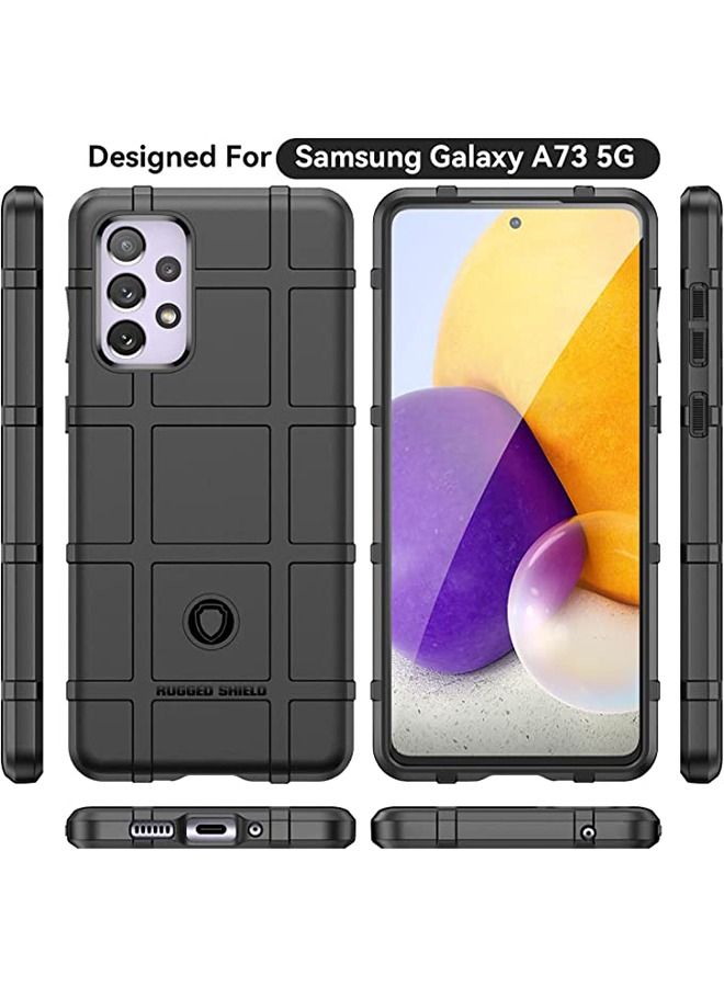 RUGGED SHIELD for Samsung A73 5G Case,Shockproof Galaxy A73 Case, Heavy Duty Drop Protective Samsung Galaxy A73 5G Phone Case, Anti-Scratch Tough Slim TPU Bumper Phone Cover-Black - Image 2