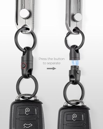 FEGVE Titanium Magnetic Quick Release Keychain AntiDrop Detachable Magnet Key Chain for Daily Outdoor - Image 3