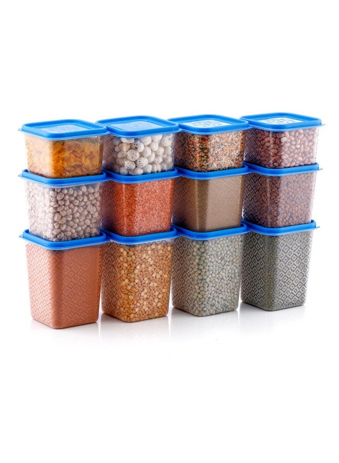 HINDSTAR Multipurpose Plastic Storage Jars and Kitchen Mate Classic Containers | BPA-Free, Airtight Kitchen Container Set for Spices, Grains - Transparent (500ml, 750ml, 1000ml, Set of 12) - Image 1