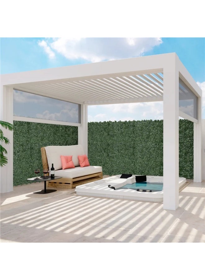 HOME TASTE Artificial Ivy Privacy Fence Roll 100×100 cm – UV-Resistant High-Density Faux Ivy Leaf Panel for Garden, Balcony & Wall Decoration  - Image 3