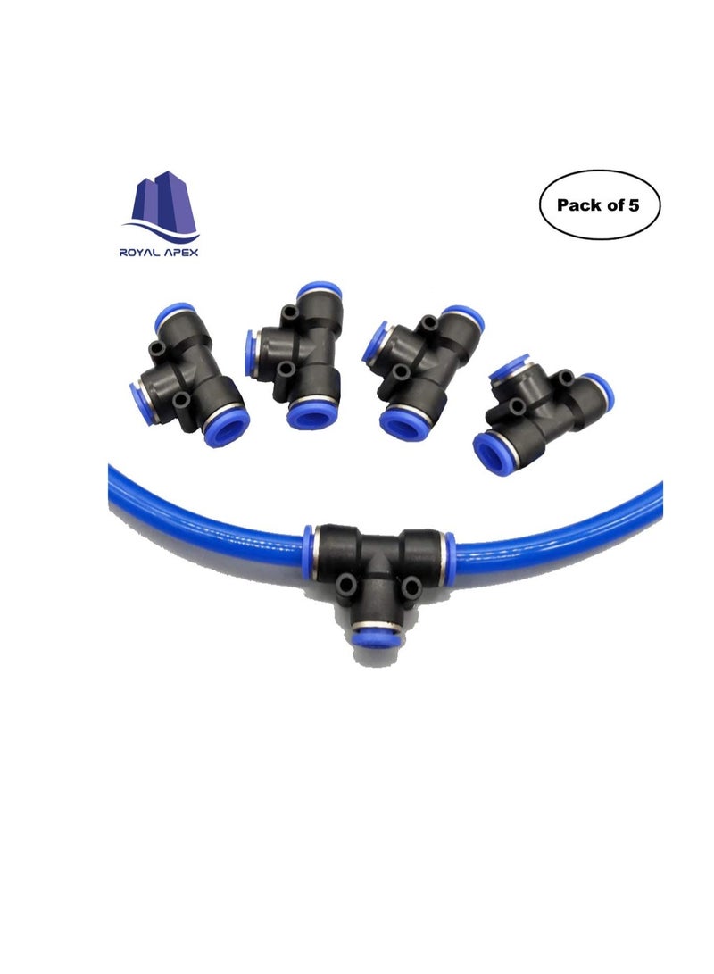 بي يو وصلات مواسير PU أنبوب هوائي من مادة البولي يوريثين دفع لتوصيل حزمة تي من 5 ، 10 مم - Image 2