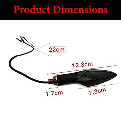 Ramanta Bike Indicators Imported Arrow Type Double Color Neon Blinker Bright LED Indicators Universal for Motorcycle Compatible with All Bike Models Turn Signal Lights (Pack of 4, Amber with Red) - Image 3