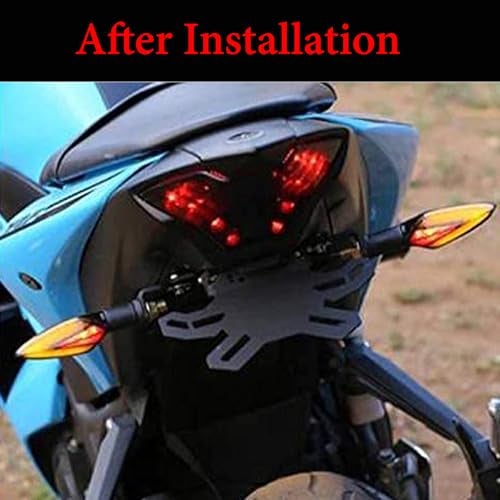 Ramanta Bike Indicators Imported Arrow Type Double Color Neon Blinker Bright LED Indicators Universal for Motorcycle Compatible with All Bike Models Turn Signal Lights (Pack of 4, Amber with Red) - Image 2