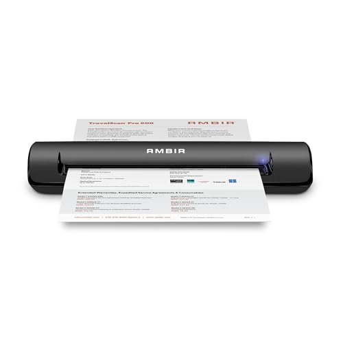 Ambir TravelScan Pro 600 PS600AS Simplex Document Scanner and Card Scanner - Image 1