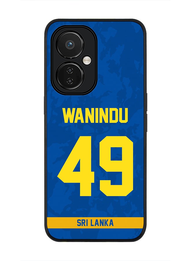 Stylizedd Cover for Nord CE 3 Lite, Rugged Black Slim fit Soft Flexible Thin Protective Phone Cases - Player Name - Wanindu Hasaranga, Jersey Number- 49 - Image 1