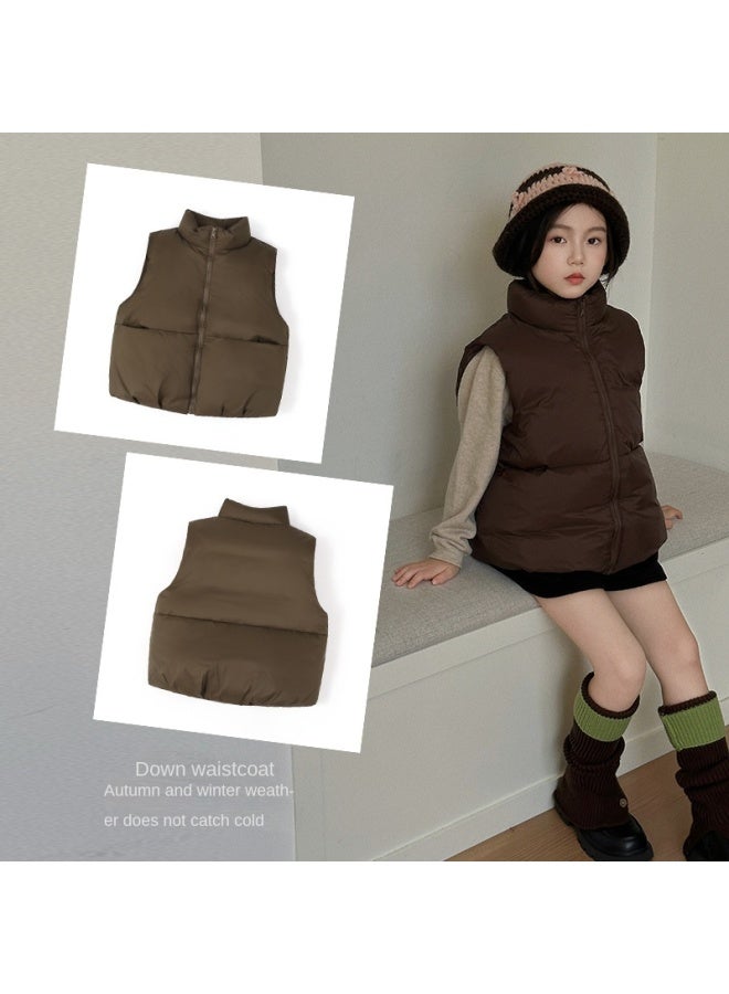 New Autumn And Winter Style Men's Women's Children's Unisex Versatile Vest Down Jacket For Warmth Kids Waistcoat Vest - Image 5