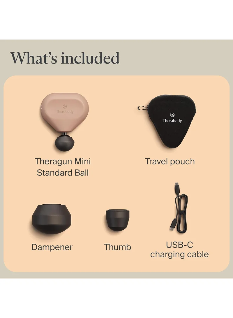 Therabody  Theragun Mini by Therabody (3rd Generation) – Ultra-Portable Massage Gun and Travel Essential for Fast, Effective Pain and Tension Relief Anywhere, Desert Rose  | Best Price UAE