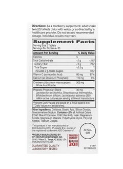 21st CENTURY Cranberry with Probiotics 60 Tablets  - Image 2