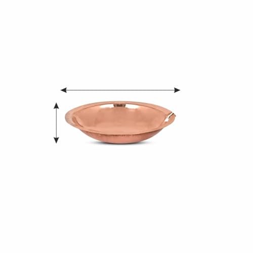 DOKCHAN Copper Akhand Diya - 25 Gm | Oil Lamp for Daily Puja & Other Religious Rituals, Home, Office & Temples Festive Gifts | Copper Diya for Home Decor (8.5cm L) - Image 5