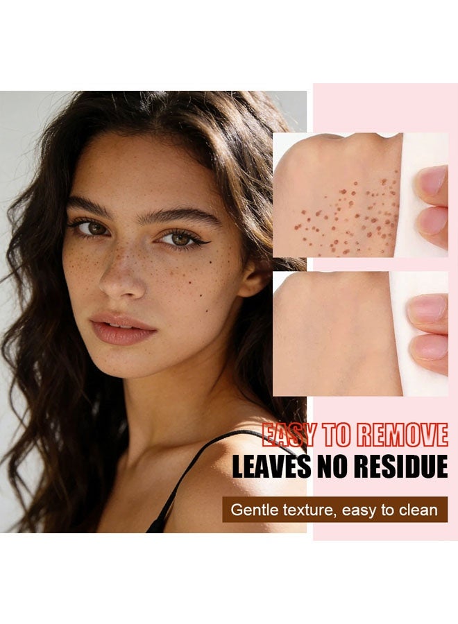 PAGE VINE 2-in-1 Freckle Pen +Freckle Stamp - Natural Lifelike Freckle Makeup, Waterproof Long-Wear, Easy to Use for Face, Brown Tone, Creates Effortless Sun-kissed Look - Image 4