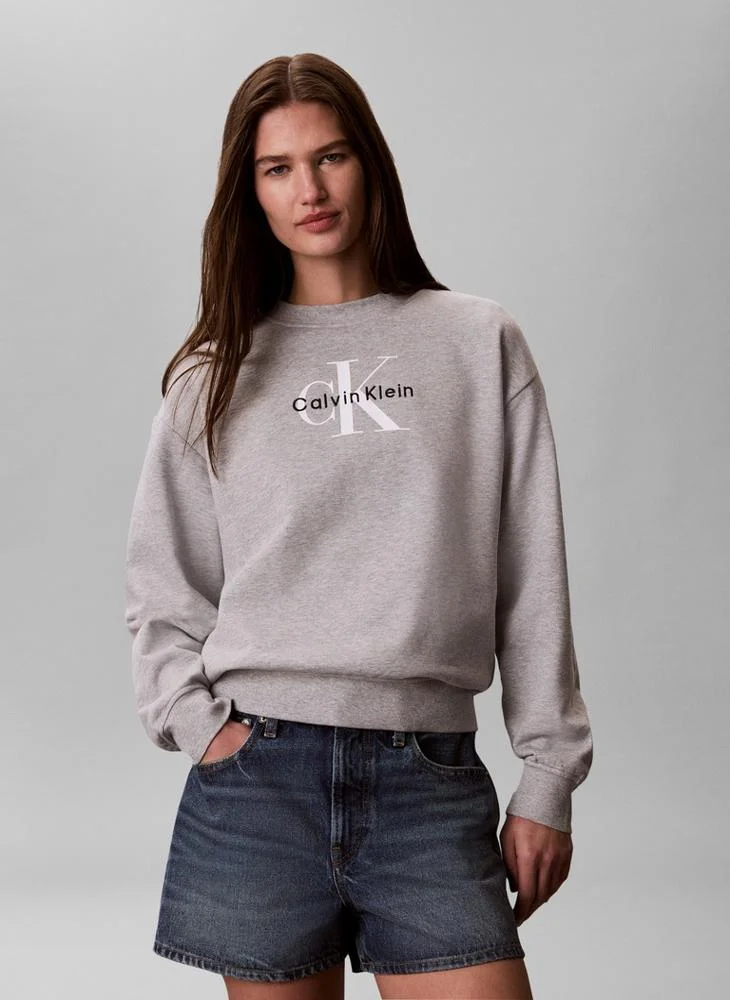 Monologo French Terry Crew Neck Jumper