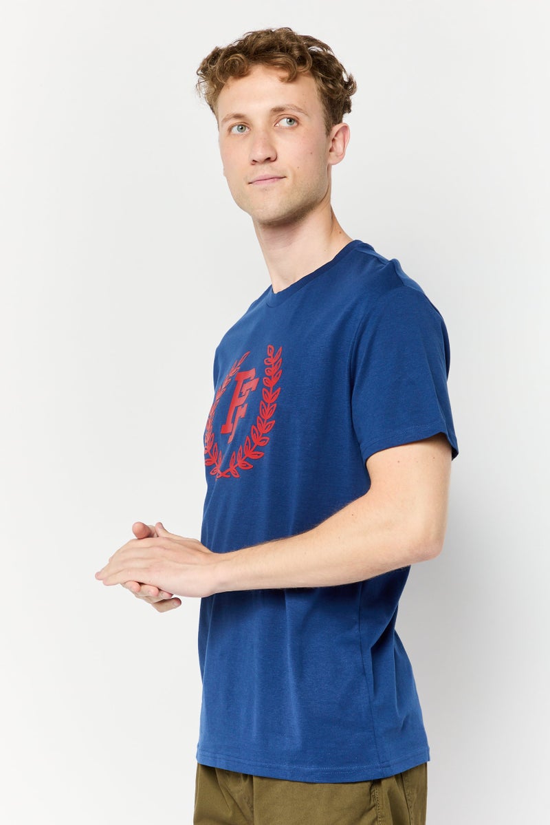 Paul Frank Men Crew Neck Short Sleeves Graphic Print T-Shirt, Navy Blue - Image 4