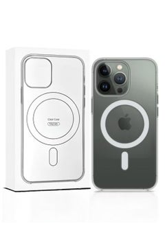 Magnetic Magnetic mobile phone case (iPhone 11 Pro Max), compatible with MagSafe, thin transparent mobile phone cover, shockproof, made of thermoplastic polyurethane  - Image 1
