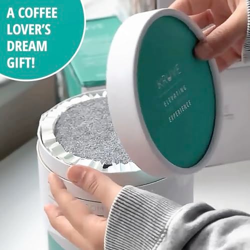 KRUVE IMAGINE Porcelain Latte Coffee Cups, Double Walled Espresso Cups, Glass Cups Set of Two - 8.5oz Thermal Spherical Design for Latte Art, Insulated Coffee Mugs for Heat Retention (Blue) - Image 5