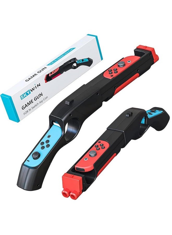 Skywin Gun Controller For N Switch Joycons Compatible With Nintendo Switch Gun Shooting Games (Black)  - Image 1