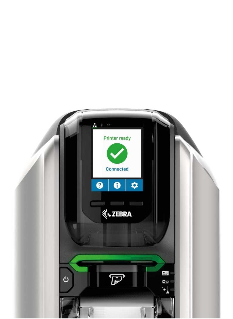 ZEBRA طابعة بطاقات الهوية الملونة مزدوجة الجوانب Zebra ZC300 USB، حزمة كومبو إيثرنت (شريط، 100 بطاقة، برنامج تصميم البطاقات) | ZC32-000CQ00EM00  - Image 3