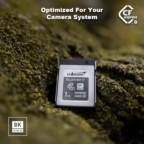 Exascend بطاقة Exascend CFexpress من نوع B بسعة 256GB / 512GB / 1TB، سرعة قراءة مستمرة 1,800MB/s، متوافقة مع كاميرات كانون، نيكون، باناسونيك وغيرها. - Image 4