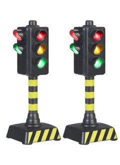 KASTWAVE Traffic Light Toy, Mini Traffic Signal Light Model Toy Child Educational Toy, Pack of 2  - Image 1