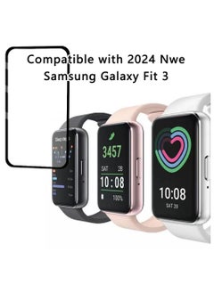 KASTWAVE 3 Pack Compatible for Samsung Galaxy Fit 3 Watch Screen Protector, 3D Full Coverage [Easy Installation Frame] Waterproof Bubble-Free HD Clear Film for Galaxy Fit 3  - Image 2