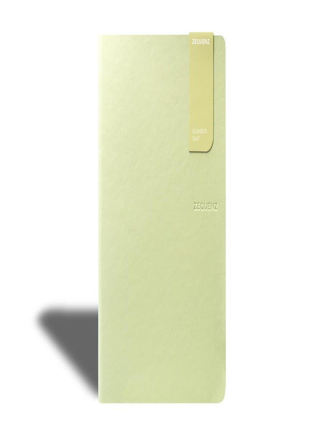 Zequenz A5 Size Olive Green Slim Notebook Blank Acid Free Paper 200 Pages 80GSM 360 Degree Flexibility 100% Handmade Fountain Pen Friendly Color Series Bookmark Included - Image 3