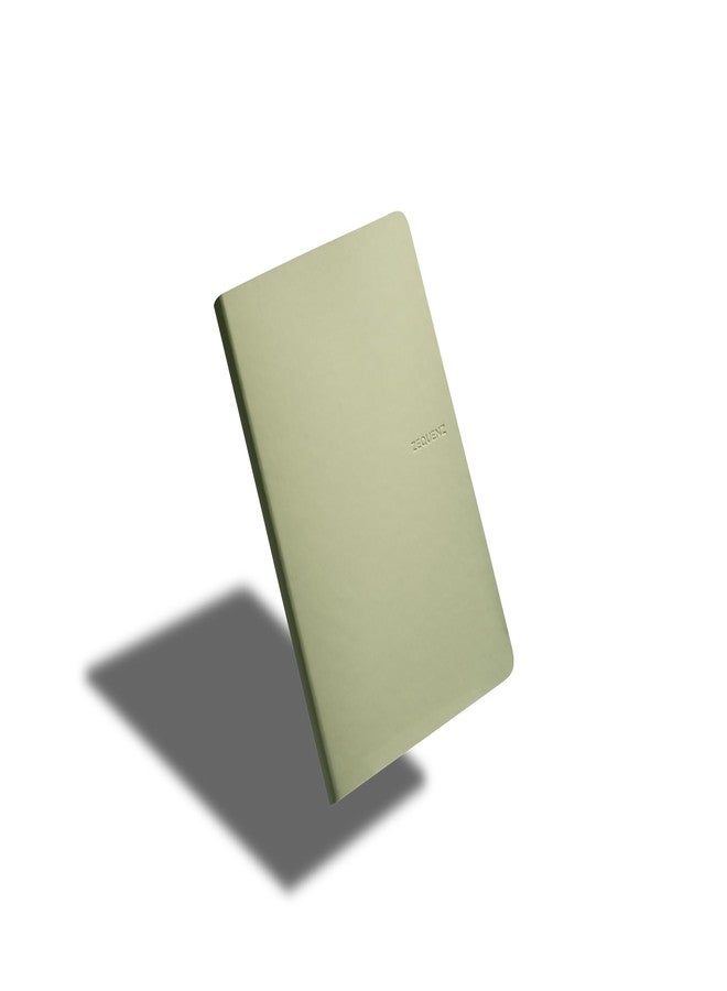 Zequenz A5 Size Olive Green Slim Notebook Blank Acid Free Paper 200 Pages 80GSM 360 Degree Flexibility 100% Handmade Fountain Pen Friendly Color Series Bookmark Included - Image 2