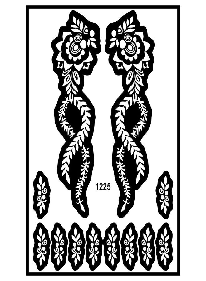 ORDERSHOCK Easy Peel Floral Mehndi Sticker for Women’s Style - Image 1