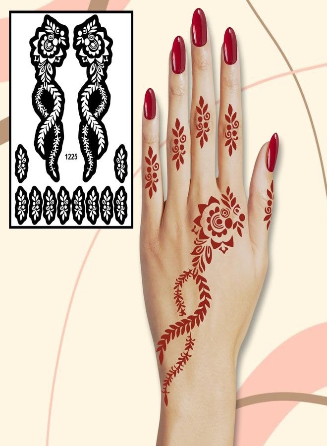 ORDERSHOCK Easy Peel Floral Mehndi Sticker for Women’s Style - Image 4