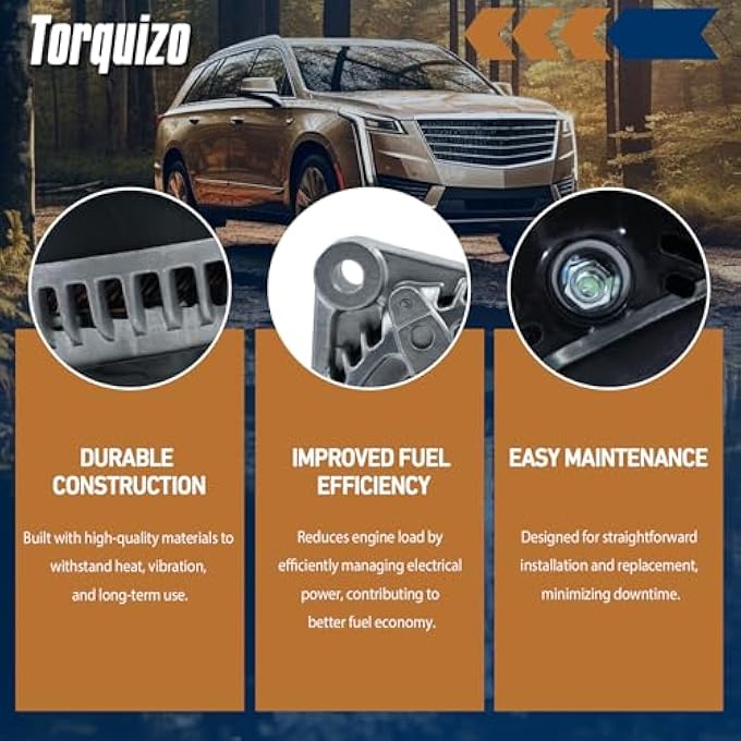 Torquizo 12V 150Amp Alternator for Land Rover Range Rover 2010 2011 2012, LR4 2010, Compatible with Jaguar F-Pace, F-Type, XE, XF, XFR, XJ, XJR, XK, XKR - Image 4