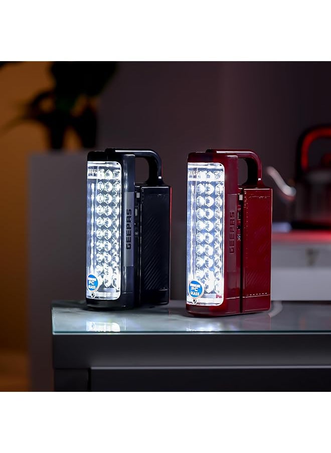 GEEPAS Ge5566 Rechargeable Led Lantern Red And Black Pack Of 2  - Image 4