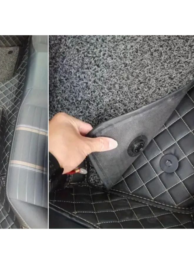Universal Car Floor Mat Clips Set Of 8 Pieces Non Slip Double Layer Detachable Trunk Pad - Image 5