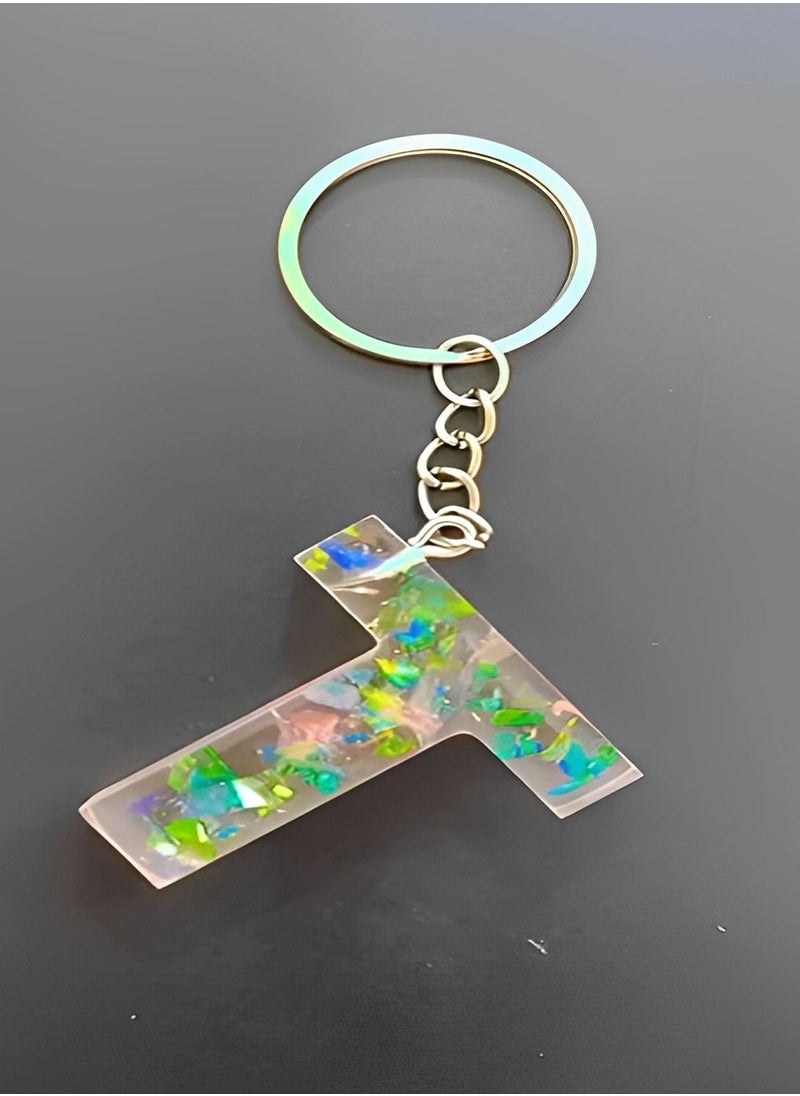 Generic Alphabet Letter Keychain- Letter (T)  - Image 1