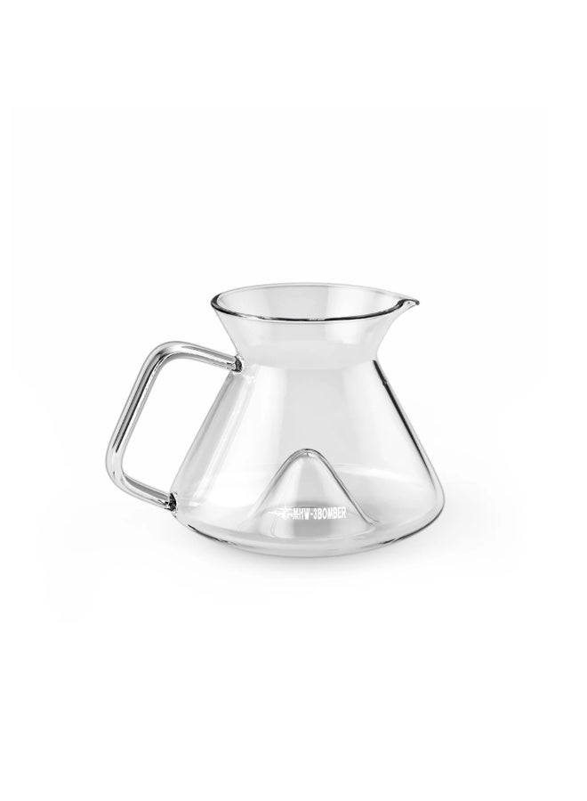 ام اتش دابيلو - ثري بومبار وعاء تقديم قهوة هيل 360 مل مصنوع من زجاج البورسليكات الشفاف مع فوهة تنقيط دقيقة ومقبض مريح - Image 1