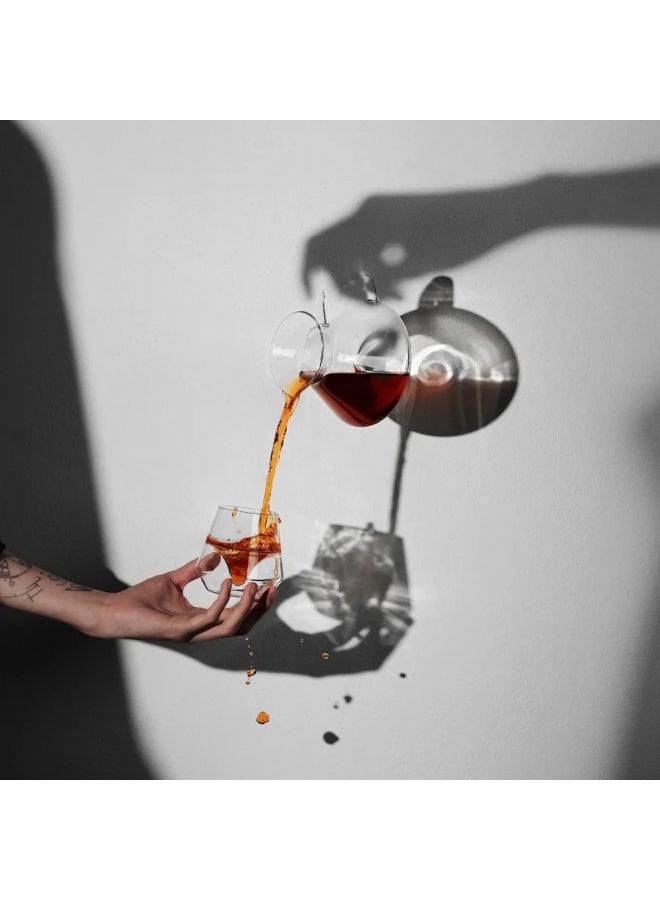 ام اتش دابيلو - ثري بومبار وعاء تقديم قهوة هيل 360 مل مصنوع من زجاج البورسليكات الشفاف مع فوهة تنقيط دقيقة ومقبض مريح - Image 4