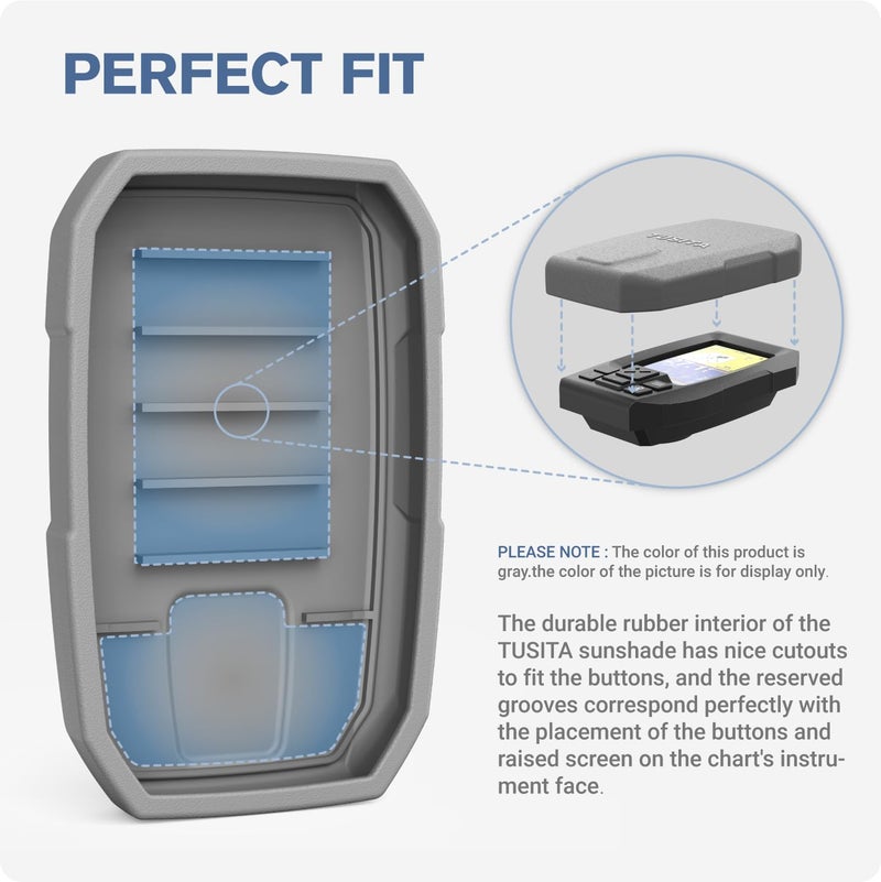 TUSITA 010-13128-00 010-12441-00 Protective Cover Compatible with Garmin Striker 4 4cv 4dv (NOT for Striker Plus 4, Plus 4cv, Vivid 4,Vivid 4cv) - Fishfinder Silicone Sun Cover - Image 3