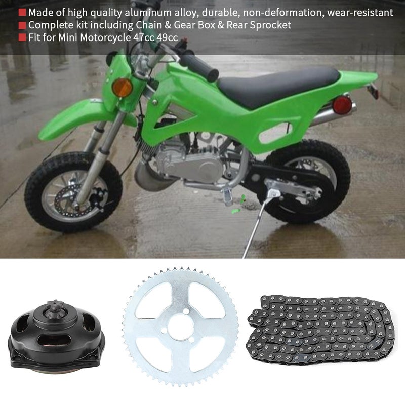 Drive System T8F Chain & 6T Gear Box & Rear Sprocket Kit for Mini Motorcycle 47cc 49cc - Image 5