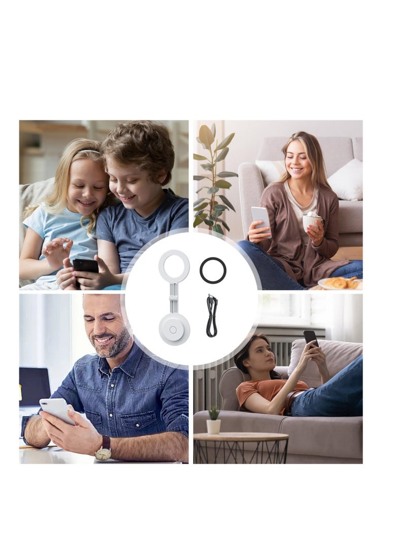 Excefore LED Selfie Ring Light, Portable Magnetic Phone Ring Light, Sliding Design Fill Light, Mini Charging Foldable Magnetic Suction Makeup Light, Professional 180° Flip Ring Lighting for Selfies, White - Image 5