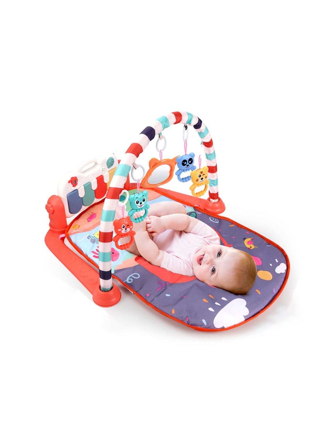 MaBaby Baby Play Mat Baby Gym, Play Piano Baby Activity Gym Mat with Music Piano Gym, Early Development Baby Play Mat Gift for Babies Newborn 