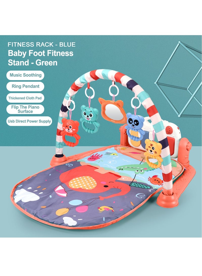 MaBaby Baby Play Mat Baby Gym, Play Piano Baby Activity Gym Mat with Music Piano Gym, Early Development Baby Play Mat Gift for Babies Newborn - Image 4