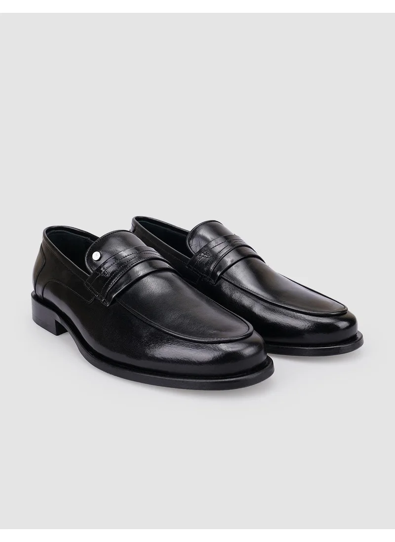 Cabani 100% Genuine Leather Black Men's Classic Shoes