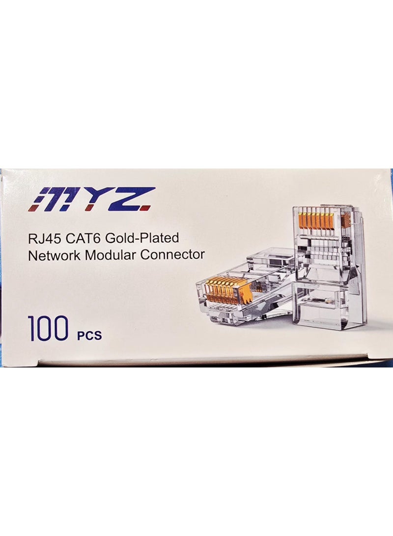 موصل شبكة RJ45 CAT6 مطلي بالذهب - Image 1