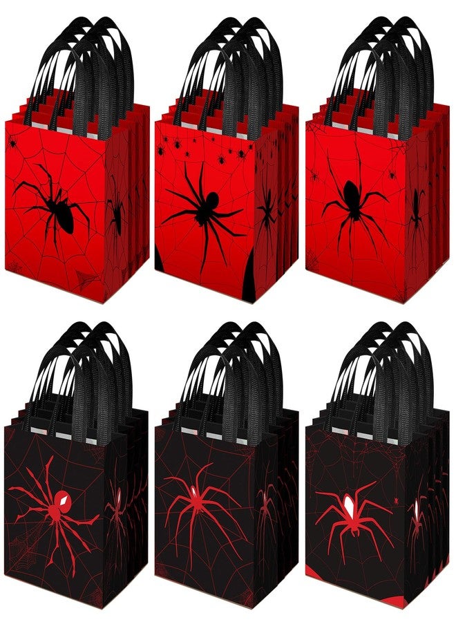 GliCraft 40 Pcs Spider Party Favor Bag Black Red Spider Goodie Reusable Bags Bulk with Handles for Birthday Party Favor 7.87 x 7.87 x 3.54 Inches - Image 1