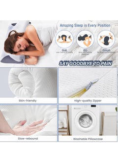 TYCOM Tycom Contour Memory Foam Pillow for Sleeping Orthopedic Cervical Support for Neck Shoulder and Back Pain Relief Ergonomic Pillow for Side Back Stomach Sleepers Washable Pillowcase.  - Image 4