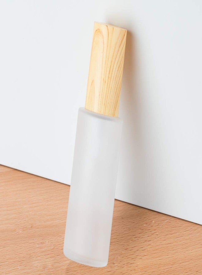 ericotry 3Pcs 30ML 1OZ Empty Refillable Frosted Glass Pump Bottle with Plastic Lid Liquid Foundation Travel Container Dispenser Lotion Essence Emulsion Sample Case for Cosmetic Make-up - Image 5