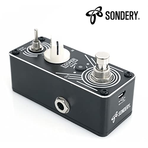 Sondery Looper Pedal Triple Loop, Each Track 30 Minutes Looping Time, Access to Upload/Download Music Files Via Enclosed USB Cable from/to Each Track, Unlimited Overdubs Undo/Redo, True Bypass - Image 2