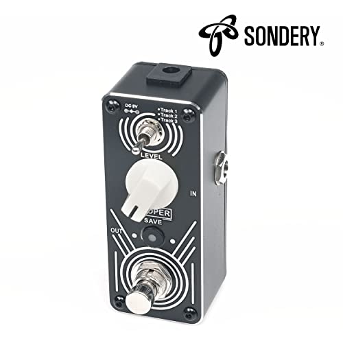 Sondery Looper Pedal Triple Loop, Each Track 30 Minutes Looping Time, Access to Upload/Download Music Files Via Enclosed USB Cable from/to Each Track, Unlimited Overdubs Undo/Redo, True Bypass - Image 4