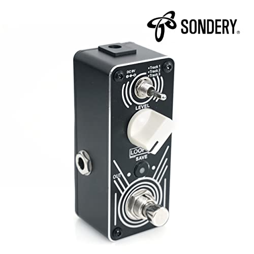 Sondery Looper Pedal Triple Loop, Each Track 30 Minutes Looping Time, Access to Upload/Download Music Files Via Enclosed USB Cable from/to Each Track, Unlimited Overdubs Undo/Redo, True Bypass - Image 3