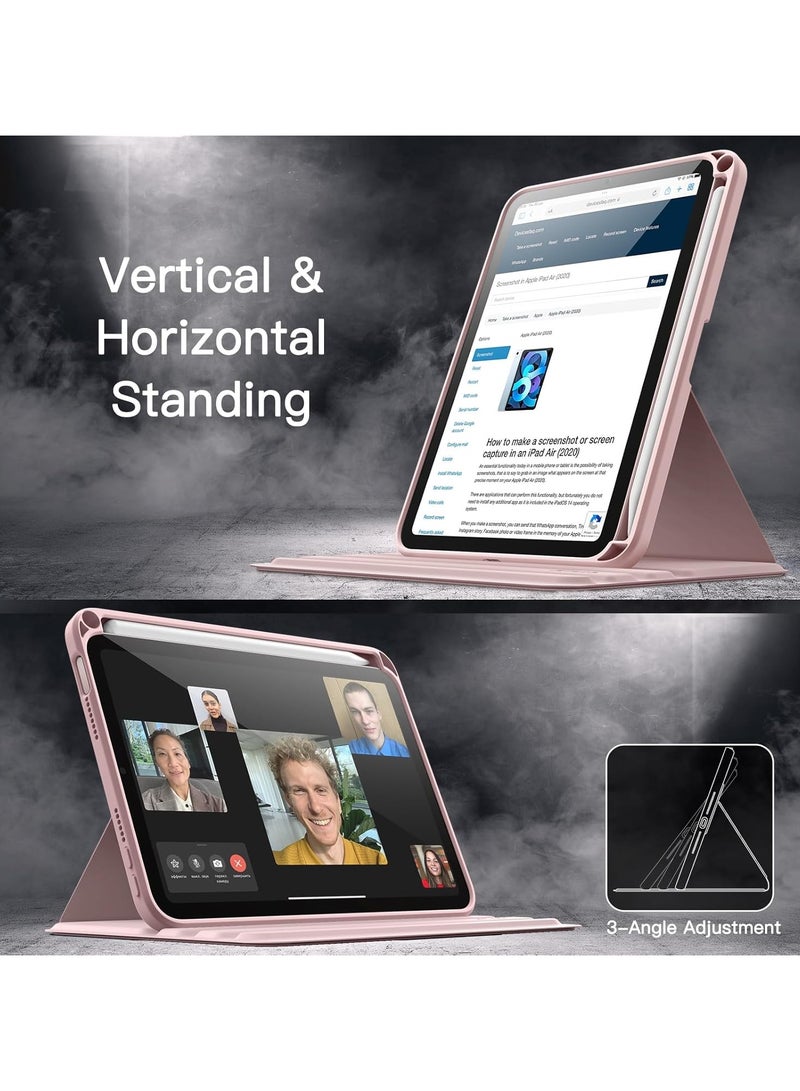 DUSALA 2 in 1 Rotating Case for iPad mini (A17 Pro, 2024 Model, 7th Generation) / mini 6 (2021 Model, 6th Generation) with Pencil Holder,360 Degree Rotation Protective Stand Slim Cover Clear Back, Auto Wake/Sleep With Tempered Glass - Image 5